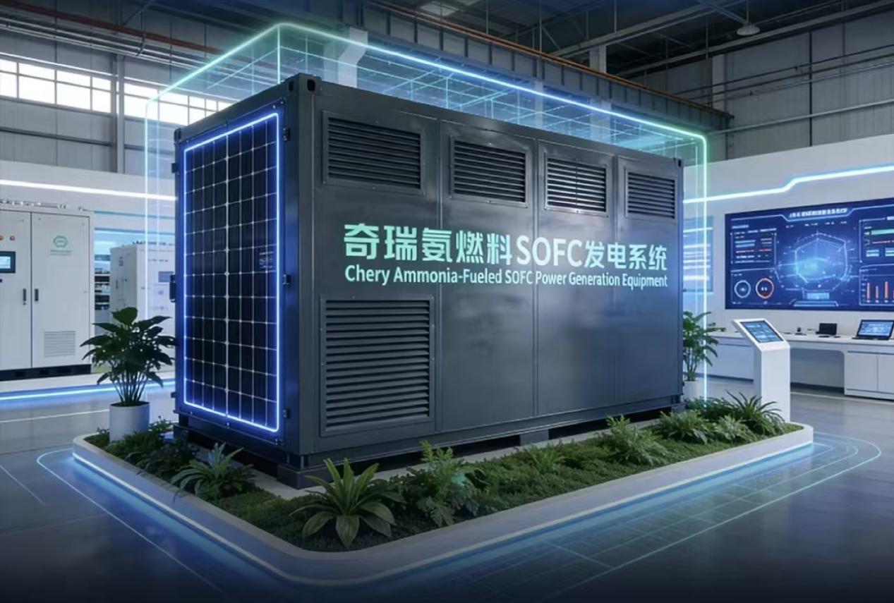 奇瑞全球首发氨燃料SOFC发电系统(1)